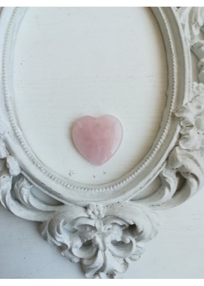 Талисман за любов - Сърце от Розов Кварц размер XXL плоско